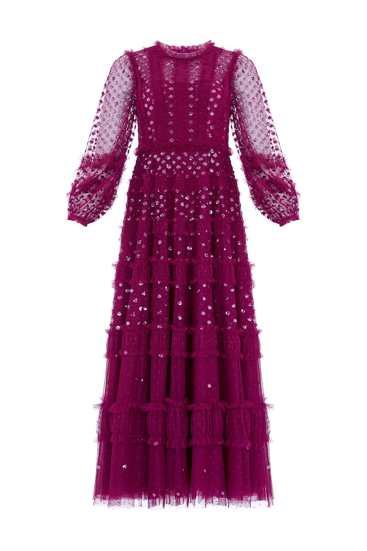 Buy Sree RADHE Gown for Girls Long Frock Maxi Dress with Dupatta & Potli  Bag Magenta at Amazon.in